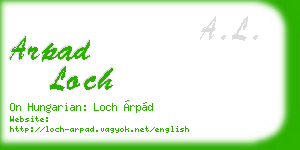 arpad loch business card
